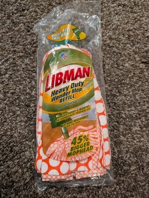 New Libman Mophead Refill Heavy Duty Wonder Mop Washable