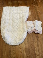 Pink and white polka dot 100 Cotton toddler bedding set