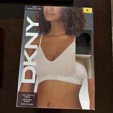NIB DKNY Women's 2-Pack Seamless Bra Java Brown/Light Pink Size Small Adjustable