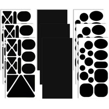9 Sheets 96 Pcs Nylon Repair Patches Self Adhesive Patch Different Size Black