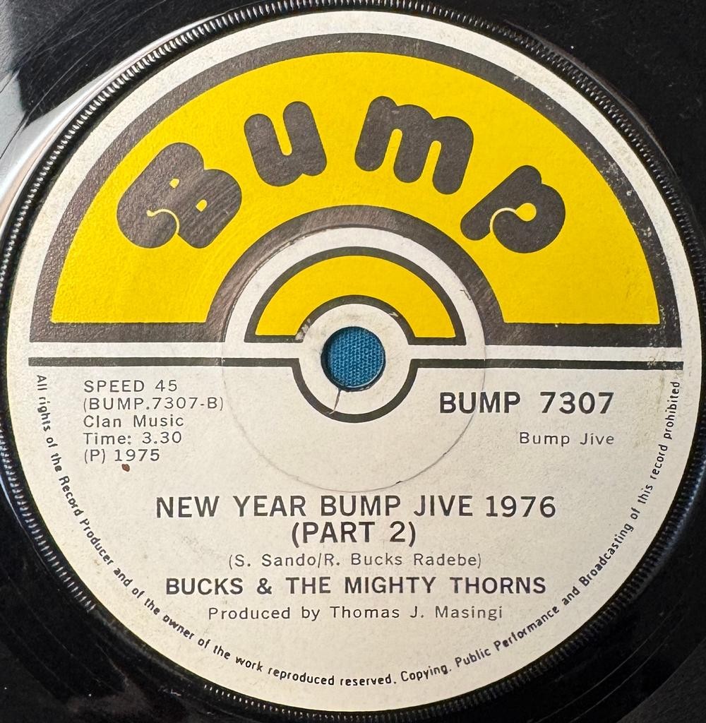 SOUTH AFRICA 45~ BUCK & MIGHTY THORNS~NEW YEAR BUMP JIVE 1976 PART 1+2~JIVE~HEAR