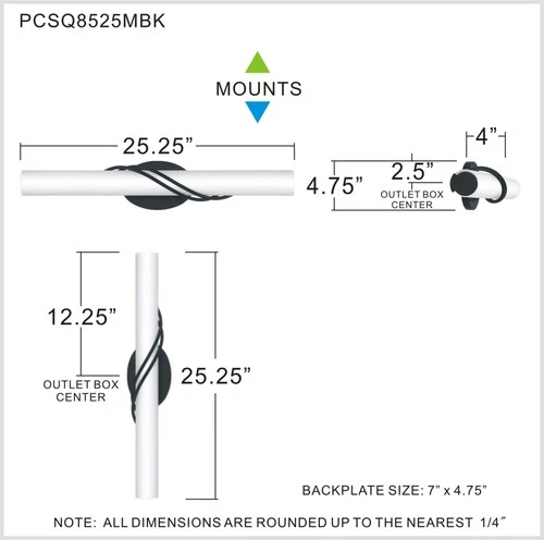 Quoizel PCSQ8525 Chrome Serenade Single Light 25"W Integrated Led Bath Bar - Picture 6 of 12