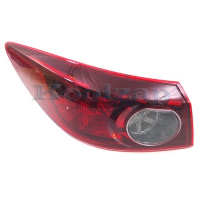 CAPA for 2014-2015 Mazda3 Rear Left Tail Lights Red & Clear Plastic C