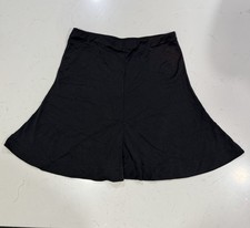 Vintage 1960s/1970s Black Mini Circle Skirt Stretch Size XS Mod Gogo Preppy