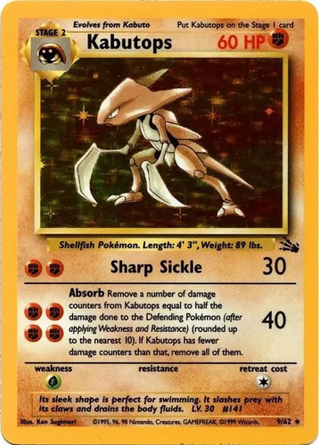 Kabutops - Pokemon Fossil #9 HP
