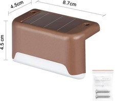 16 Pack Solar Deck Lights Outdoor Waterproof LED Step Fence Pathway Warm White G