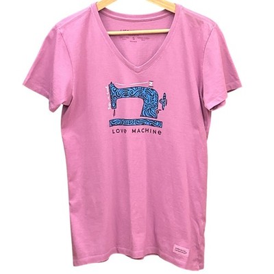 Life is Good T-Shirt Love Machine Sewing Crafty Aesthetic Seamstress Quilting