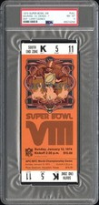 1974 Super Bowl VIII Full Ticket Miami Vs Minnesota MVP Larry Csonka PSA 8