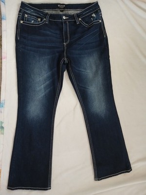 Y2K Embellished Jeans Wings Pocket Denim 36x32 LOTUS by Miss Me Dark Wash