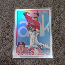 Topps 2023 Series 1 Nolan Jones Guardians #129 Rookie RC MLB Baseball Card. rookie card picture