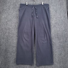 VINTAGE Old Navy Y2K Sweatpants Womens L Large Blue Fleece Wide Leg Lounge