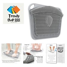 Large Shower Foot Scrubber Mat, Silicone Foot Cleaner Brush to Clean, Exfolia...