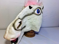 Adult Unicorn Horse Full Head Latex Mask for Halloween Cosplay Party Costume