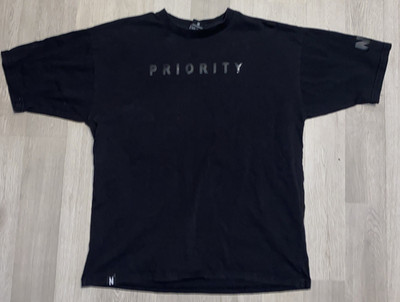 PRIORITY T-Shirt Medium Black Stealth Nutrition One Supps NOS