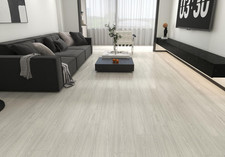 £16.99m² - Glue Down LVT Light Grey Herringbone 2mm Waterproof 0.3 Wear Layer