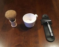 Shaving Gift Set 4pcs Safety Razor Razor Set Shaving Brush Porcelain Bowl/Mug