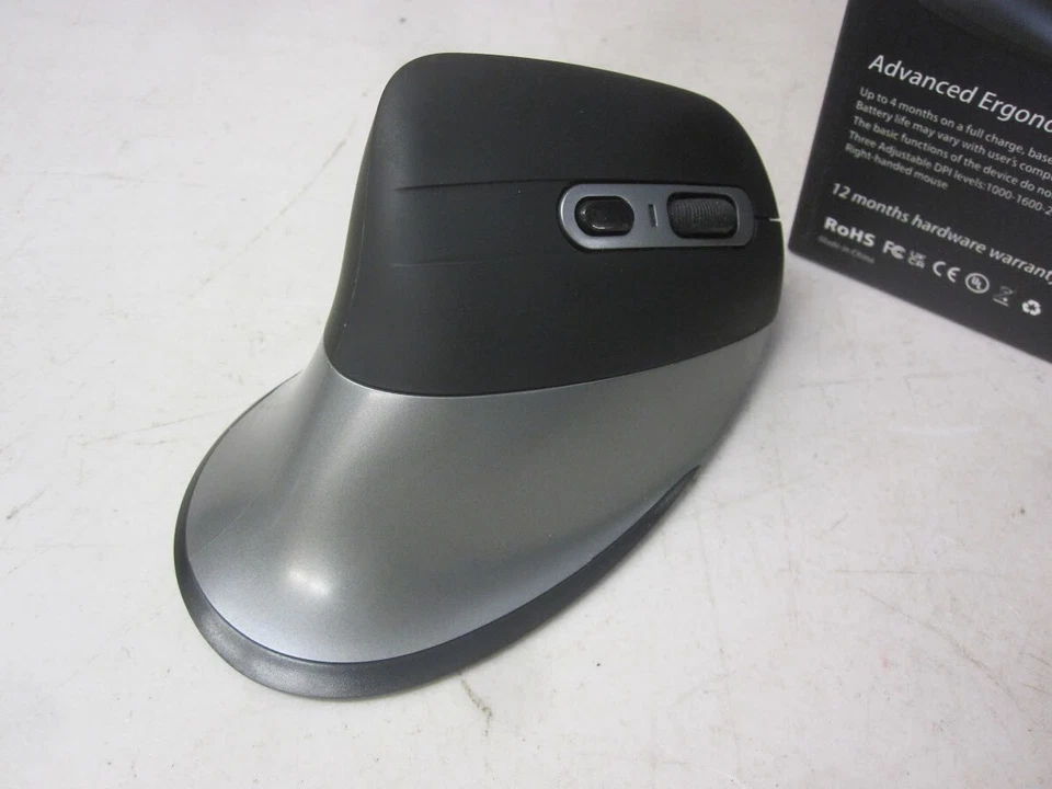 M231 Vertical Mouse Wireless Ergonomic Mouse for Comfy Tracking Bluetooth & USB - Image 3 of 4