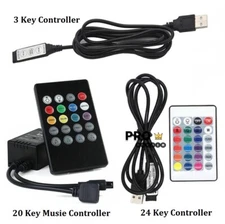 4 Pin USB 1M 20Key 24Key Music Sound RGB LED Light Controller