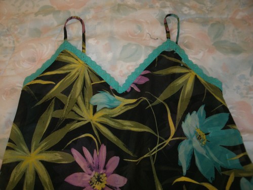 Camicia da notte donna Valerie Steves nera trasparente floreale taglia small - Foto 2 di 5