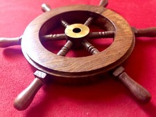 SHIPS WHEEL, 6" SOLID WOOD & BRASS CENTER HUB, NEW! BEST PRICE!