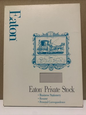 Eaton Premium Laid Business Stationery Private Stock 8 1/2'' x 11'' 70 Sheets~Grey