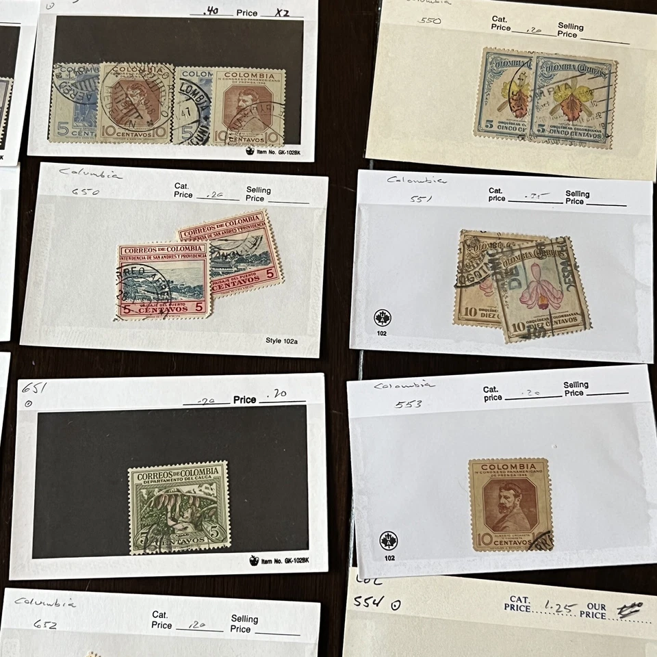 LOTE DE SELLOS COLOMBIA EN 35 CRISTALES DIFERENTES CLUB DE LEONES, ARQUITECTURA #14 Foto 3 de 4