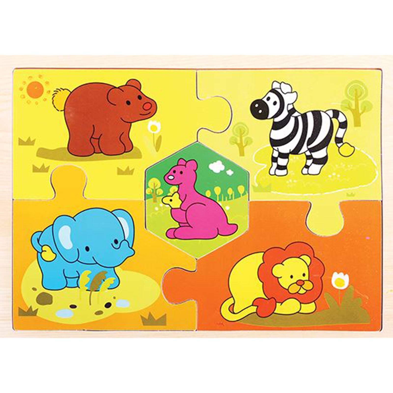 Семейные игры America Wooden Wild Animal Jigsaw Puzzle НОВЫЕ В НАЛИЧИИ