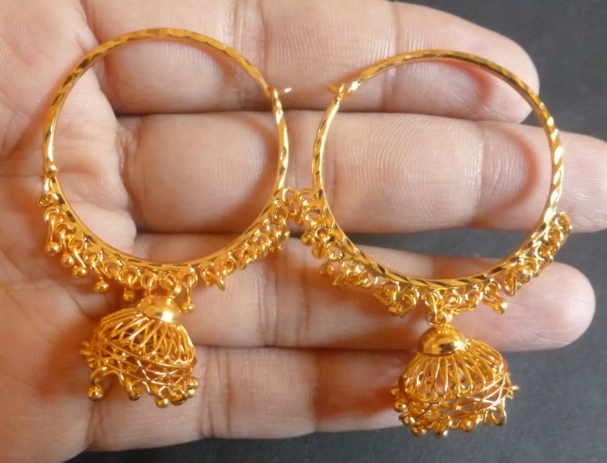 শুধুমাত্র 2 গ্রাম থেকে Gold Trendy Kanbala Earrings Collections |  #goldearrings #kanbala #trend - YouTube