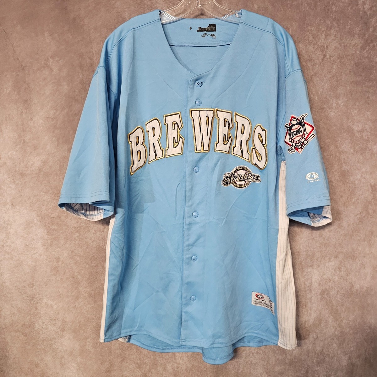 Milwaukee Brewers Powder Blue Jersey Nike Authentic Milwaukee