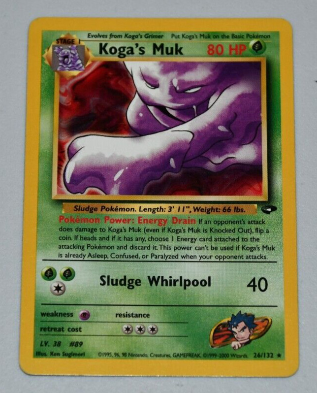 Koga's Muk-Gym Challenge #26/132 Non-holo (Rare), Ungraded, Mint