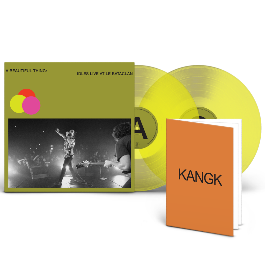 IDLES LP x 2 A Beautiful Thing - Live At Le Bataclan Neon GREEN Vinyl + MP3s NEW
