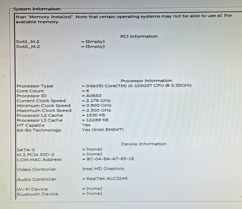 Dell OptiPlex 3080 Micro - i5-10TH / 16GB RAM / 256GB SSD / WIN11 / READ DESC - Afbeelding 3 van 13