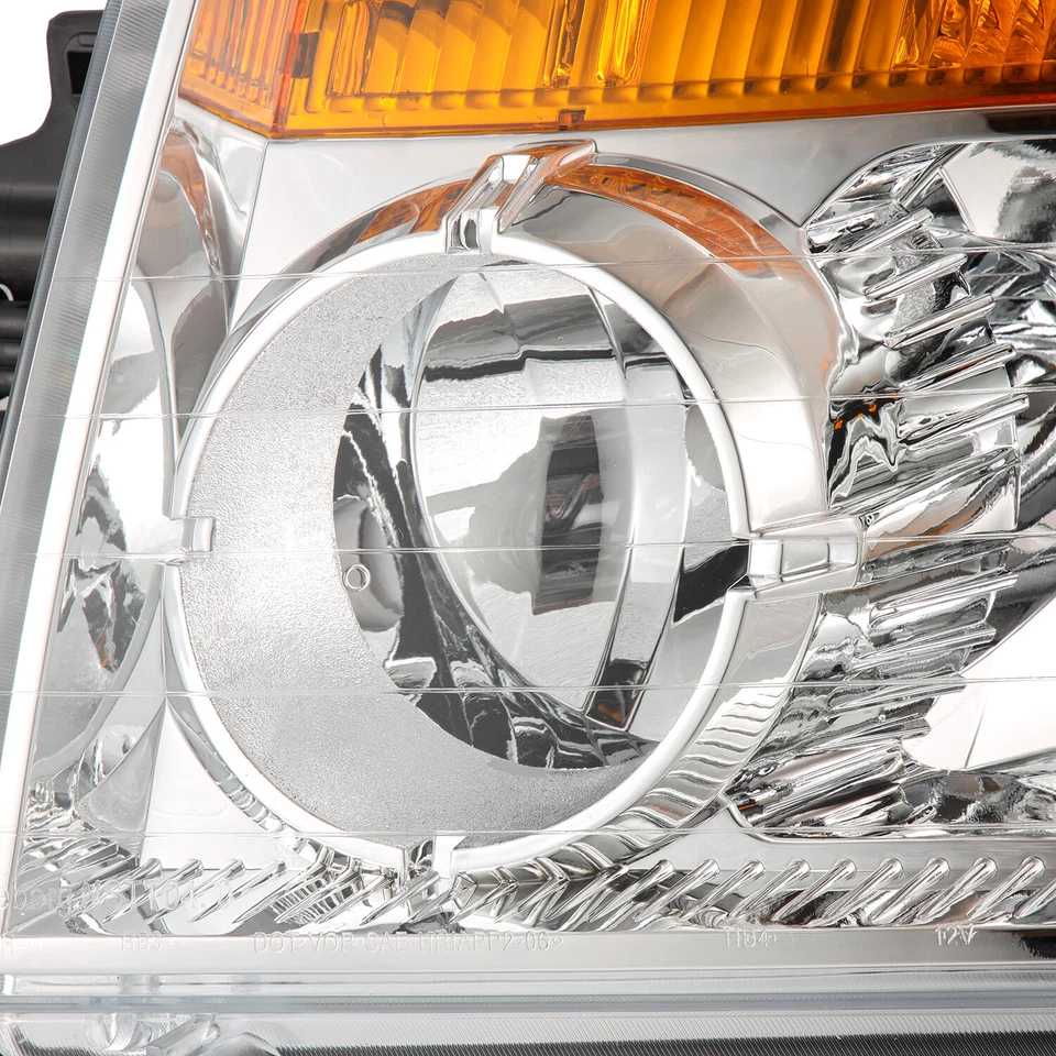 Faros cromados lentes transparentes para Nissan Titan 2004-2012 repuesto original 04-12 Foto 4 de 4
