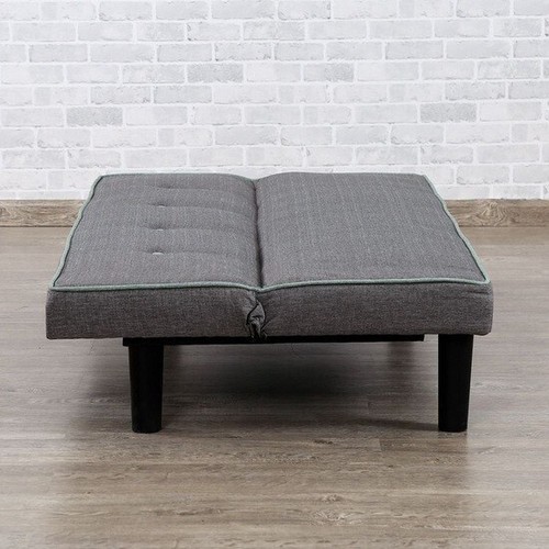 Divano reclinabile in letto 166x87 cm lino grigio sofa 3 posti salotto ufficio - Foto 6 di 7