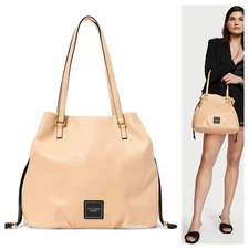 NWT {Victoria's Secret} Cinch Top Bare Beige Tote ~ Medium Shoulder Bag - Handle