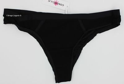 NWT COSABELLA VERON0511 ''Verona'' Low Rise Mesh Minikini, Tanga, Black, Italy