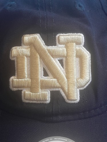 NOTRE DAME FIGHTING IRISH - Blue/Navy - New Era 9TWENTY Hat  - ADJUSTABLE - New - Picture 3 of 6