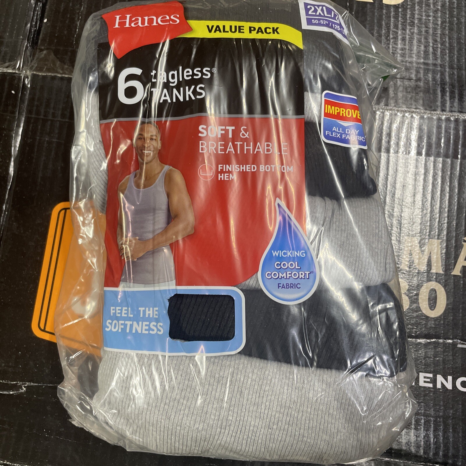 2xl Hanes Men Hanes Men's Cotton Tank Undershirts Pack MoistureWicking