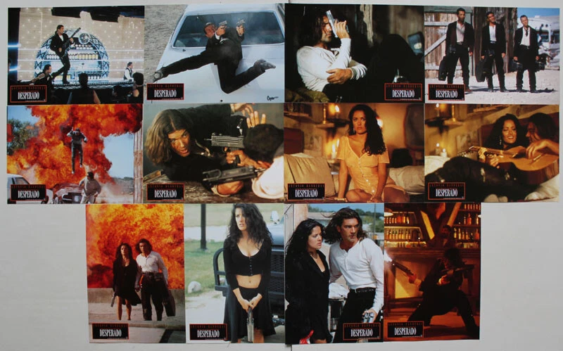 Antonio Banderas and Salma Hayek on the set of Desperado