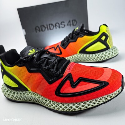 Nㅤ Adidas US 10.5 Men Yellow/Red/Black Heat Retro Runner Style