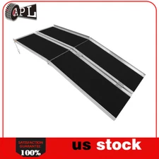 10ft Aluminum Multi-Folding Wheelchair Ramp Scooter Mobility Portable Ramp