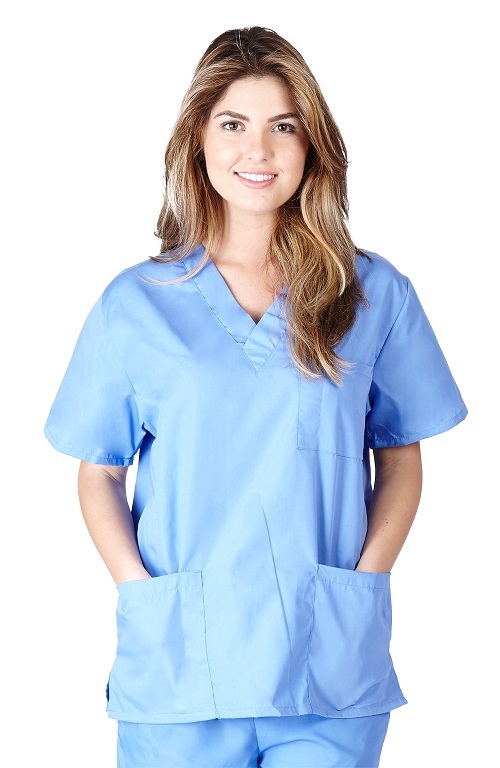 Natural Uniforms Unisex Scrub Top Men/Women Medical Hospital
