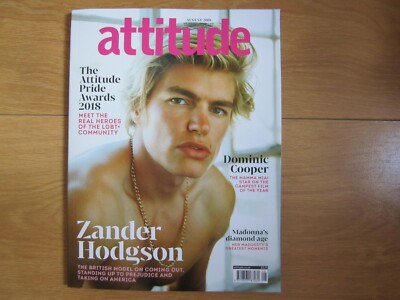 Attitude Magazine Autumn / Winter Issue Zander Hodgson ,New.