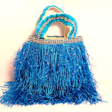 Sale Teen Girl Women Blue silver,shimmer Ruffle Tutu,Princess,Prom Wedding Purse