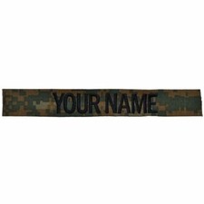 Single Custom Name Tape - SEW ON - Woodland Marpat