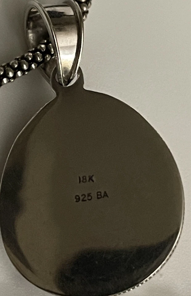 Pingente BA Suarti esterlina 18k L 1,5 pol - Imagem 3 de 4