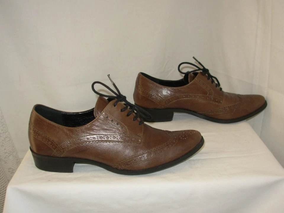 MINELLI Zapatos Richelieu Mujer T.39 Cuero Marrón - Imagen 3 de 4