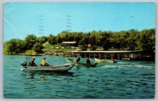 Cranfield Boat Dock On Beautiful Lake Norfork Arkansas 1962 Posted Postcard A31