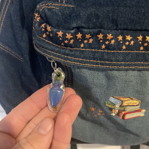 Harry Potter Vintage 2001 Backpack Denim Books Potion Zipper Y2K - Picture 3 of 7
