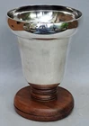 VERY NICE CUP / VASE ART DECO RAVINE D'ENFERT IN WHITE METAL / 1930'S
